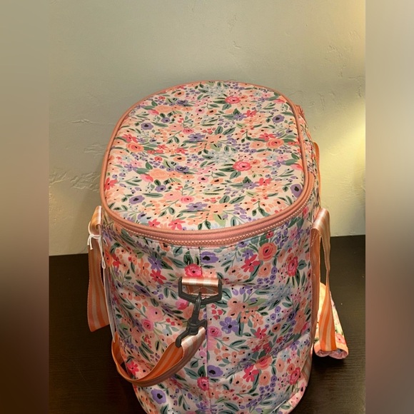 MarleyLilly Large Insulated Travel Cooler Bag Coral Floral Pattern NWTS - Picture 5 of 10